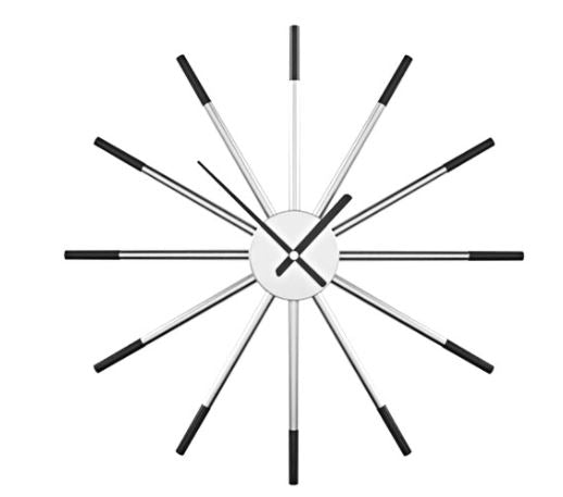 Reloj de pared Watch me, negro. Ø56cm.