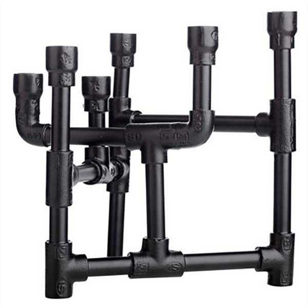 Candelabro de 6 brazos Industrial, negro