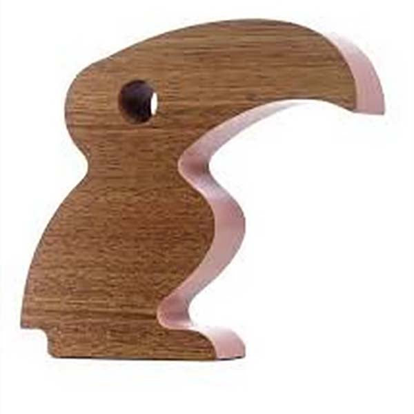 Escultura con forma de pájaro exótico