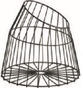 Cesta Net, negro. A28½xØ30cm.
