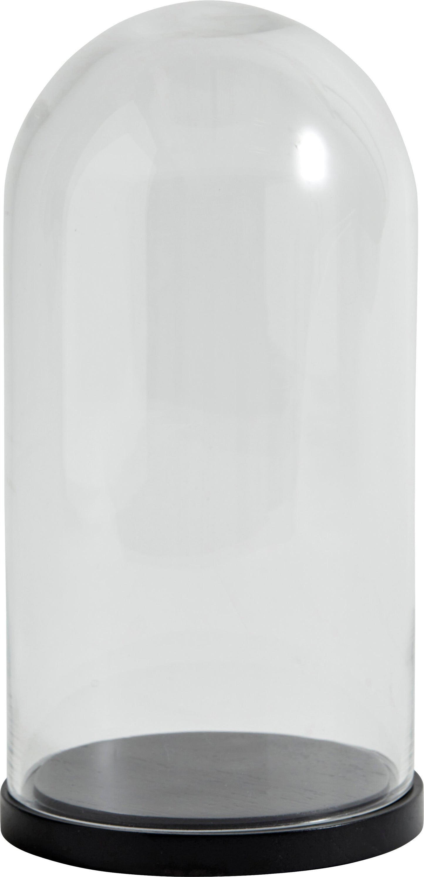 Campana de vidrio Bell, transparente/negro