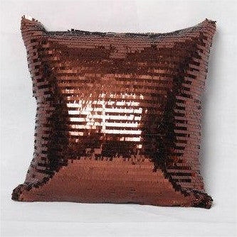 Cushion sequin, brown, B30xL30cm