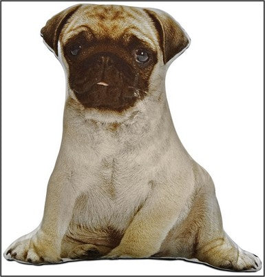 Cushion dog, black/white, B36xL42cm