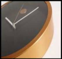 Reloj de pared Refine, cobrizo/negro. Ø30½cm.