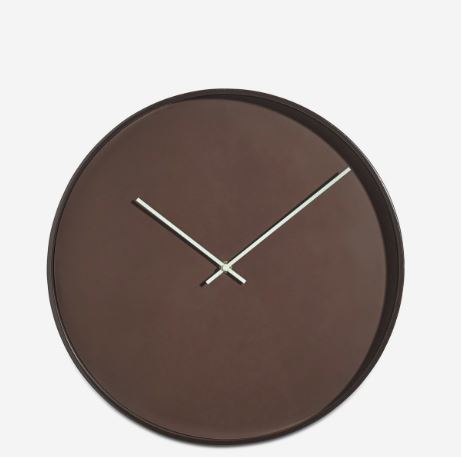 Reloj de pared Vega, borgoña/latón. F6xØ40cm.
