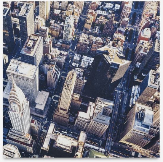 Impresiones en metal City, vista de Manhattan, varios colores. A40xL40cm.