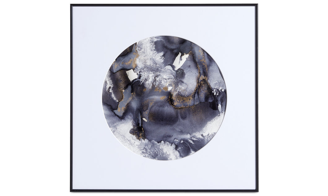 Foto arte The secret, white/blue/grey. A60xL60xF2cm.