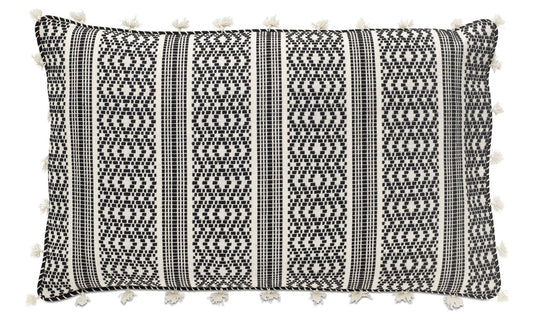 Cojín Zig-Zag, negro/blanco. L46xL74cm.