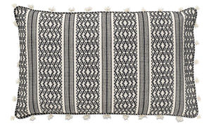 Cojín Zig-Zag, negro/blanco. L46xL74cm.