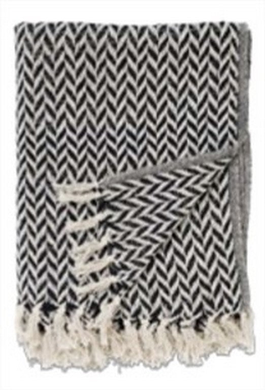 Manta Opart, negro/blanco. L130xL170cm.