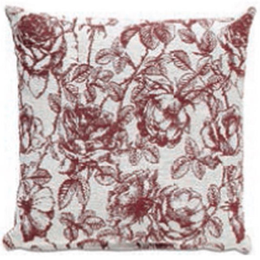 Cojín Rocetta, beige/rojo. L43xL43cm