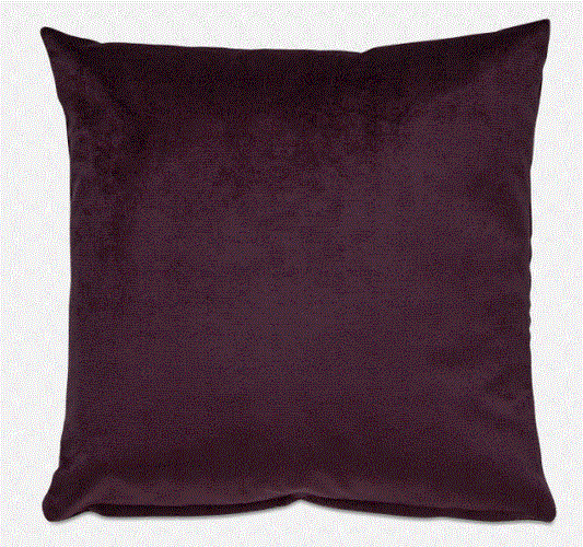 Cojín Velvet plain, ciruela. L43xL43cm.
