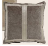 Cojín Embroidered velvet dark grey