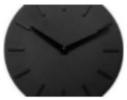Reloj de pared, """Tic tac"", negro". Ø25cm.