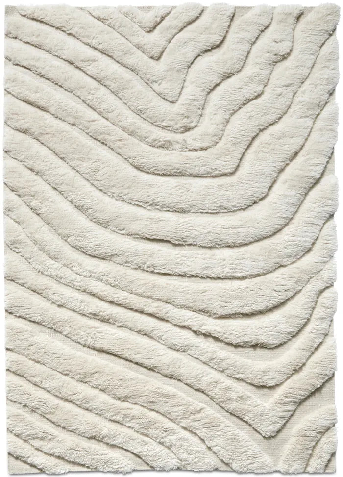 Alfombra form, crema / blanco. L170xL240cm.