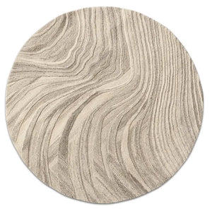 Alfombra Furrow, gris. Ø250cm.