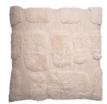 Cojín Tufted, crema. L58xL58cm.