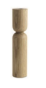 Candelabro Up and down, roble. A28xØ6cm.