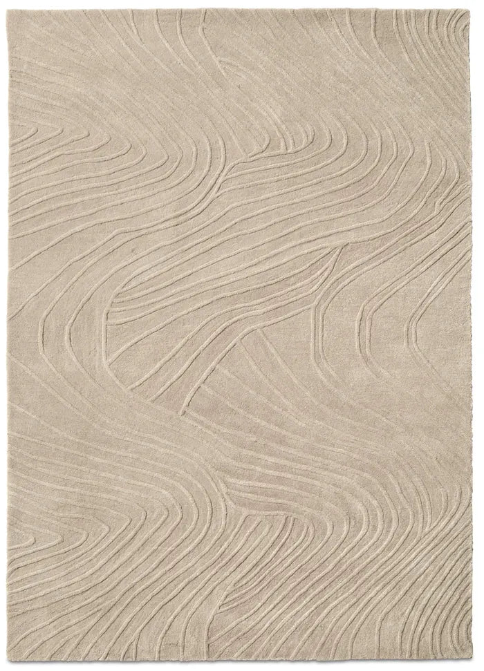 Alfombra Ridge, color natural. L170xL240cm.