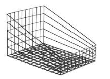 Revistero Net, negro. A20xL25xF33cm