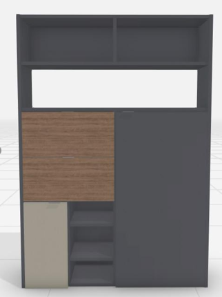 [Copenhagen - 0170] puerta, lacado gris marengo. A128xL61½xF4cm.