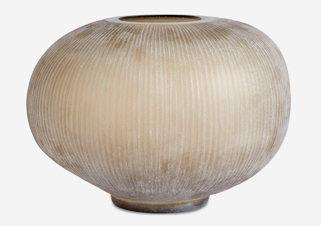 [Bubble] Jarrón Bubble, beige. A25xL35½xF35½cm.