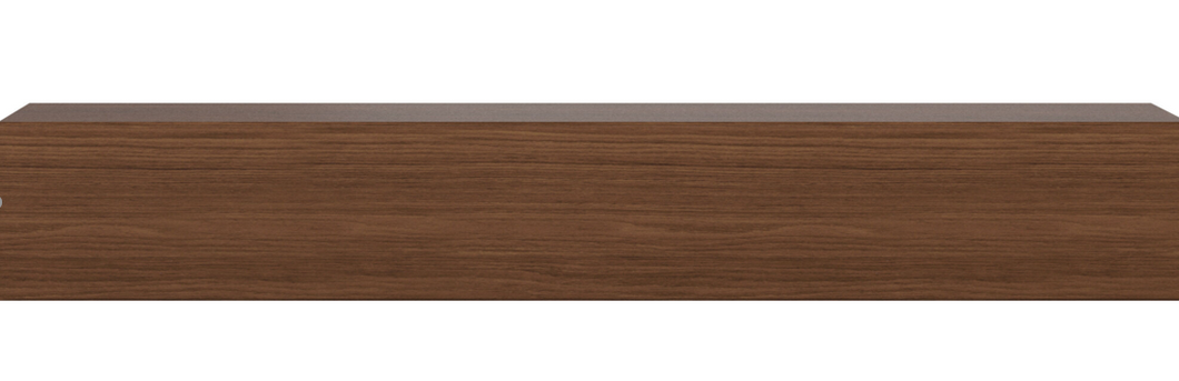 Gabinete de pared Lugano con puertas abatibles hacia abajo, chapa de madera de nogal. A38½xL154xF35½cm.