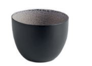 Candelabro para vela de té Glaze mix, negro/gris. A6½xØ8½cm.
