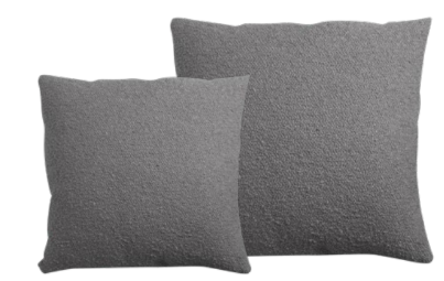 Bouclé single cushion, gris. L43xL43cm.