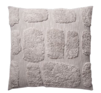 Cojín Tufted, gris. L58xL58cm.