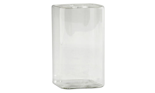 Jarrón Clean, transparente. A10½xL6xF6cm.