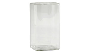 Jarrón Clean, transparente. A10½xL6xF6cm.