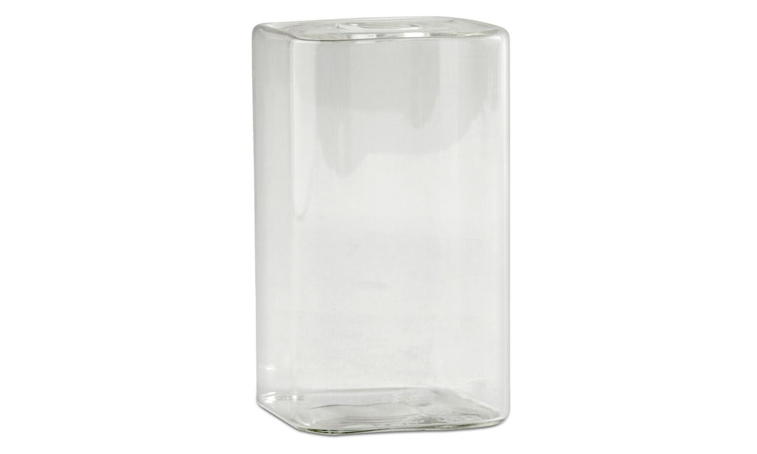 Jarrón Clean, transparente. A10½xL6xF6cm.