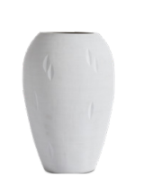 Jarrón Dropfall, beige. A26xL17xF17cm.