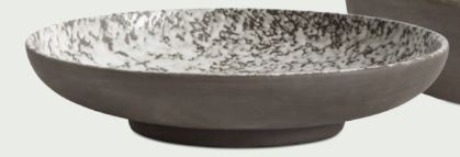 Plato Icing, gris claro/blanco. A6½xØ30cm.