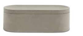 Tarro con tapa Living, gris. A6½xL8xF20cm.
