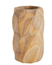 Spiral vase, sandstone. A19xØ12cm.