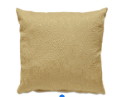 Cojín Baroque mostaza L43xL43cm.