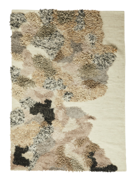 Vived rug, cream/earth shades. W200xL300cm.