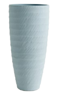 Jarrón Water, azul claro. A29xØ13cm.