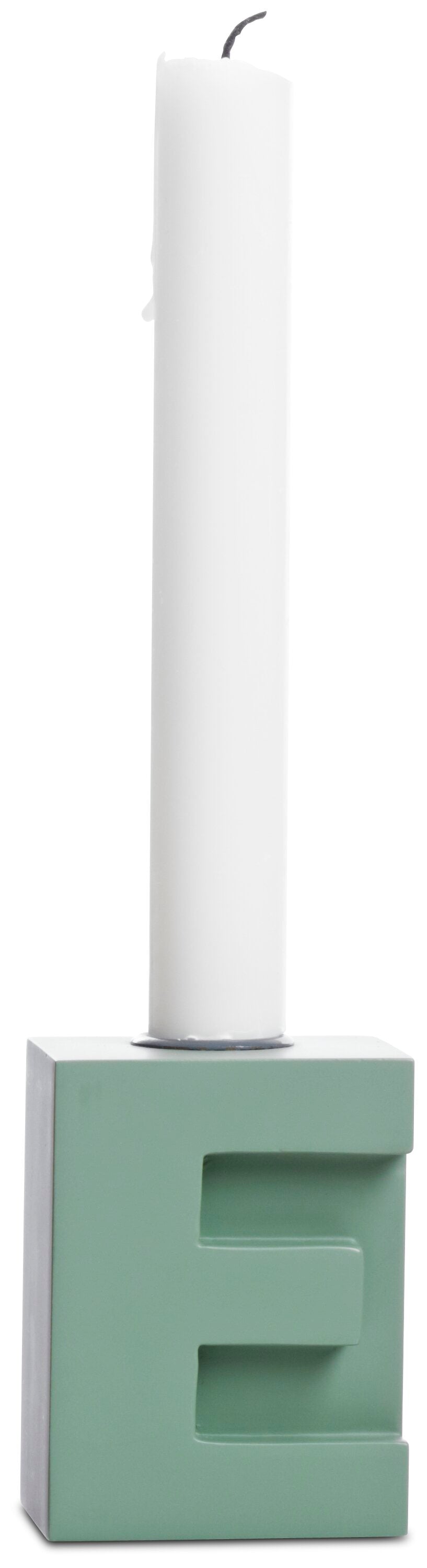 Candlestick stamp, E, dust greenm