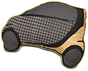 Cojín smartville, """Auto"", negro/gris/amarillo"