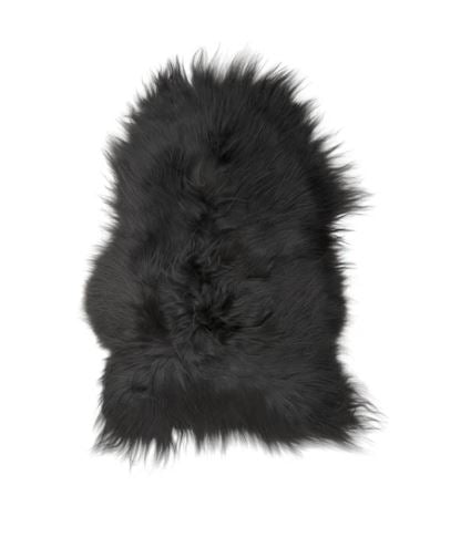 Piel de oveja Sheepskin, negro. L110cm.