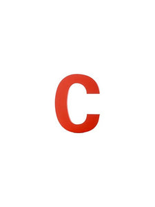Escultura para pared con forma de letra, """C""