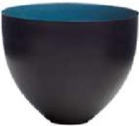 Bol, hierro negro/azul petróleo oscuro. A2