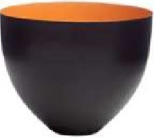 Bol, hierro negro/naranja. A21xØ30cm.