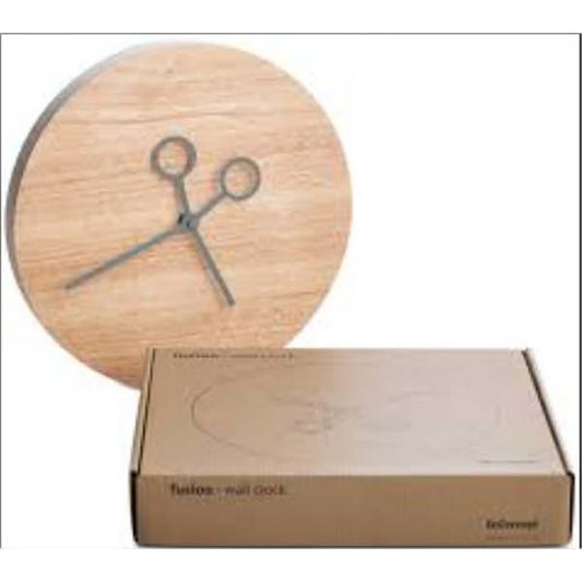 Reloj de pared, madera/gris oscuro