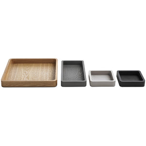 Bandejas Oki, gris oscuro/negro/gris claro