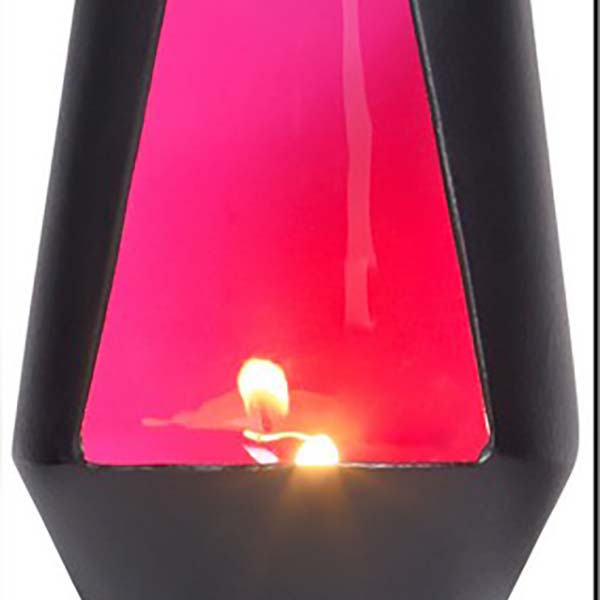 Candelabro para vela de té Life, fucsia/negro
