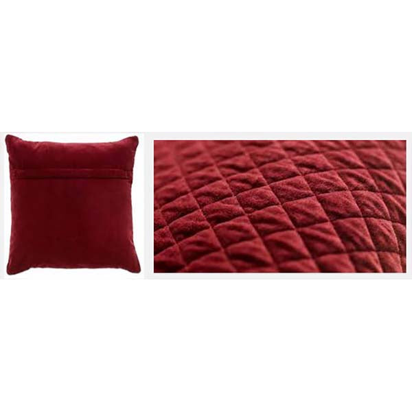 Cojín Quilted, burdeos